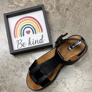 Fox Kids Black Leather Sandals